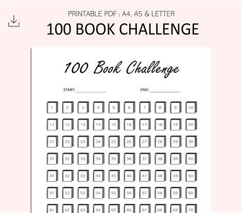 100 Book Challenge Printable